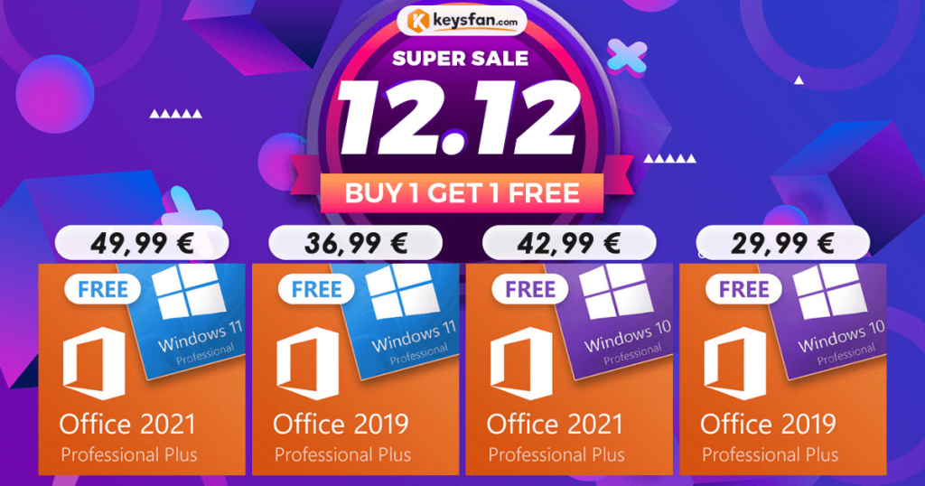 12.12 Sale: Office products at a discount of up to 62% and Windows as a ...
