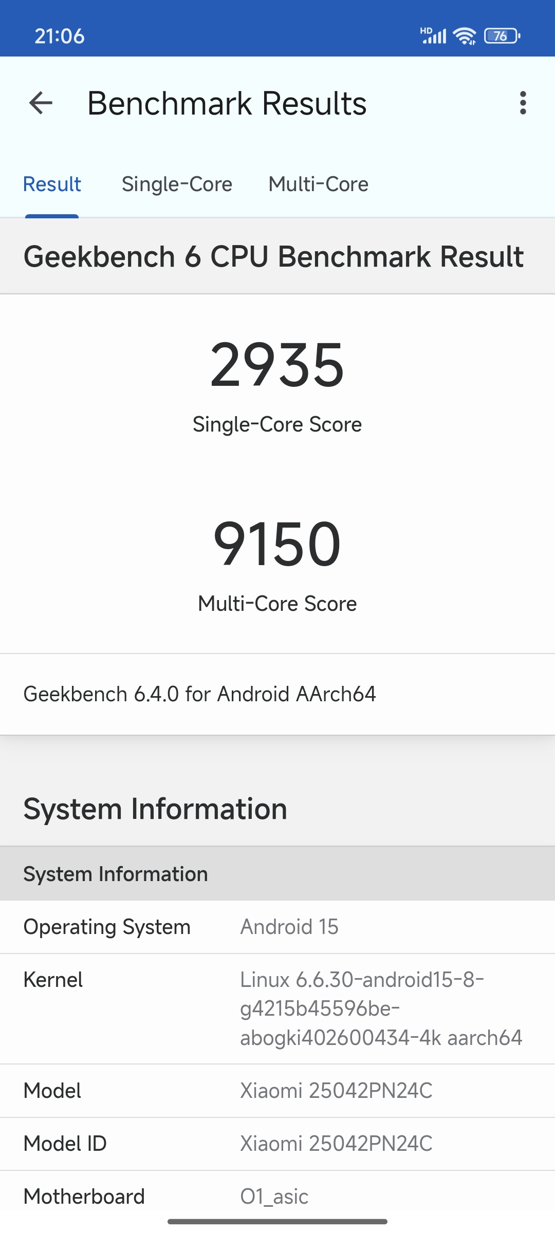 Xiaomi 15S Pro výkon benchmarky