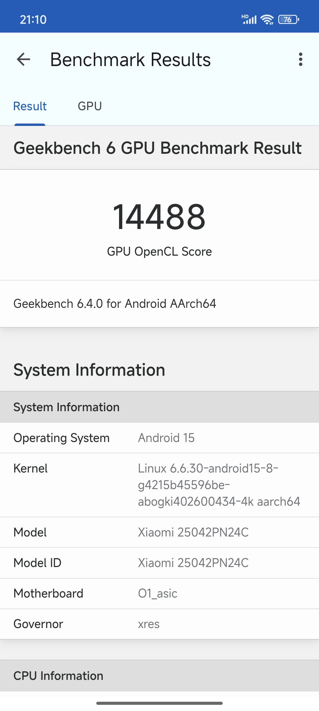 Xiaomi 15S Pro výkon benchmarky