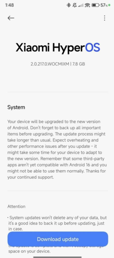 Xiaomi 15 Android 16 HyperOS 2.3
