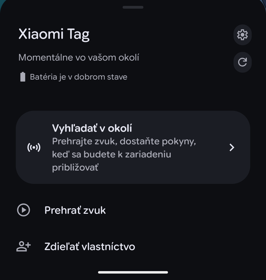 Xiaomi Tag Google Find My sieť setup