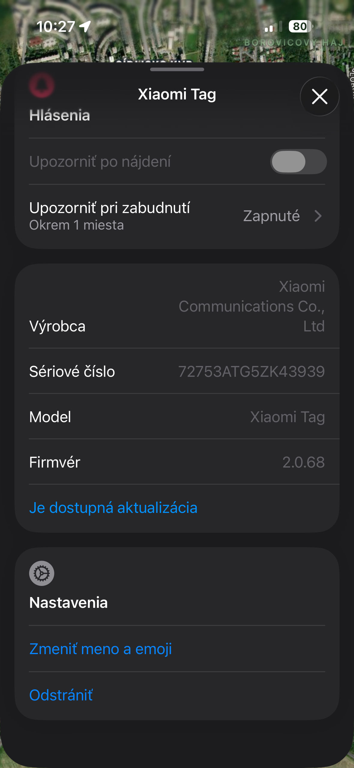 Xiaomi Tag (vs Apple AirTag) v sieti Apple Find My