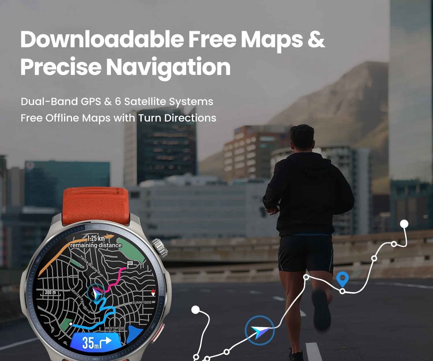 Amazfit Balance 2 a offline mapy s navigáciou