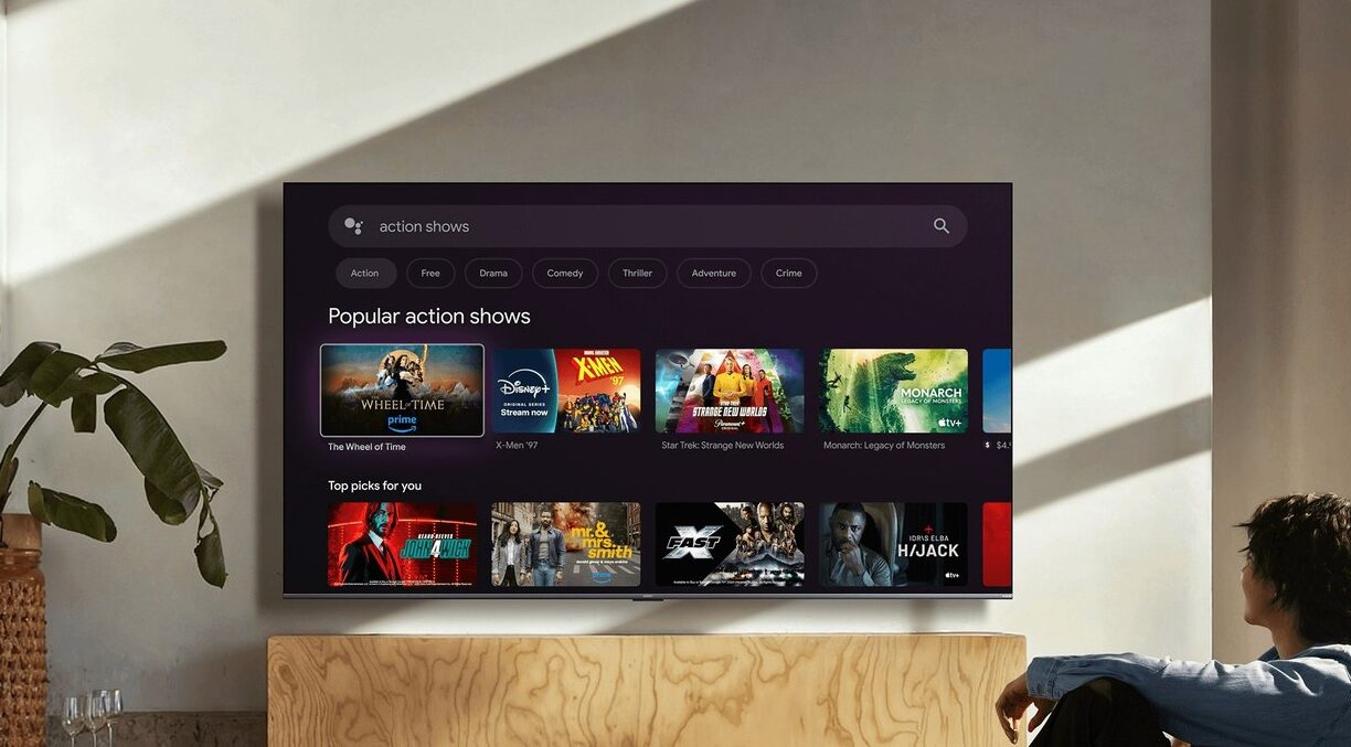 Google TV na televízore Xiaomi S Mini LED 55
